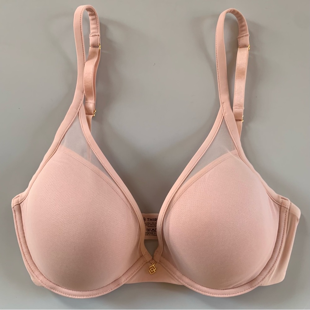 ThirdLove • 30E • 24/7 Classic Contour Plunge Bra Blush Pink Nude